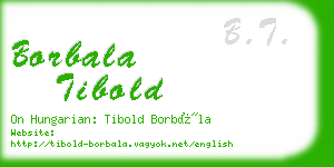 borbala tibold business card